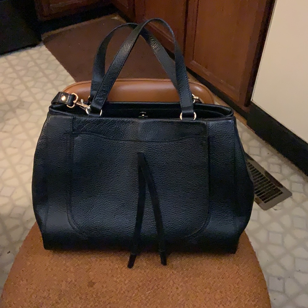 dimoni black strong leather bag